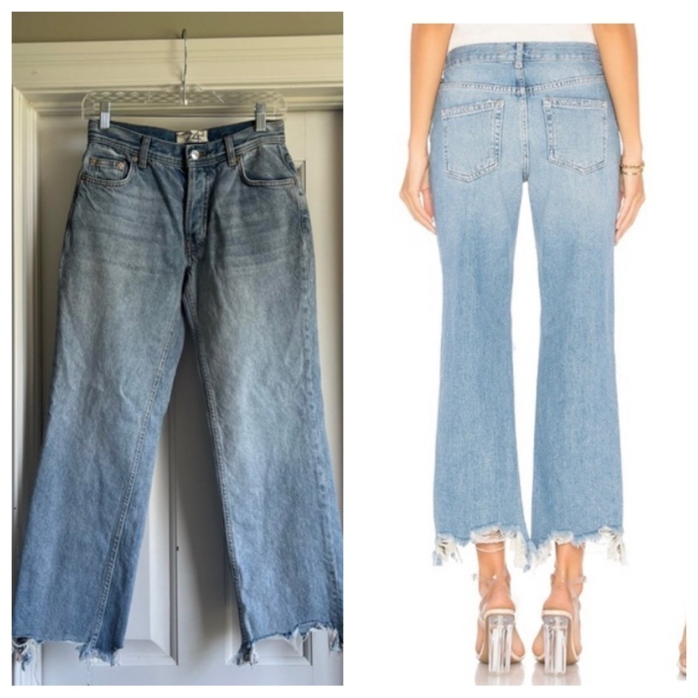 New! Free People x We The Free Maggie raw hem Jeans 16049